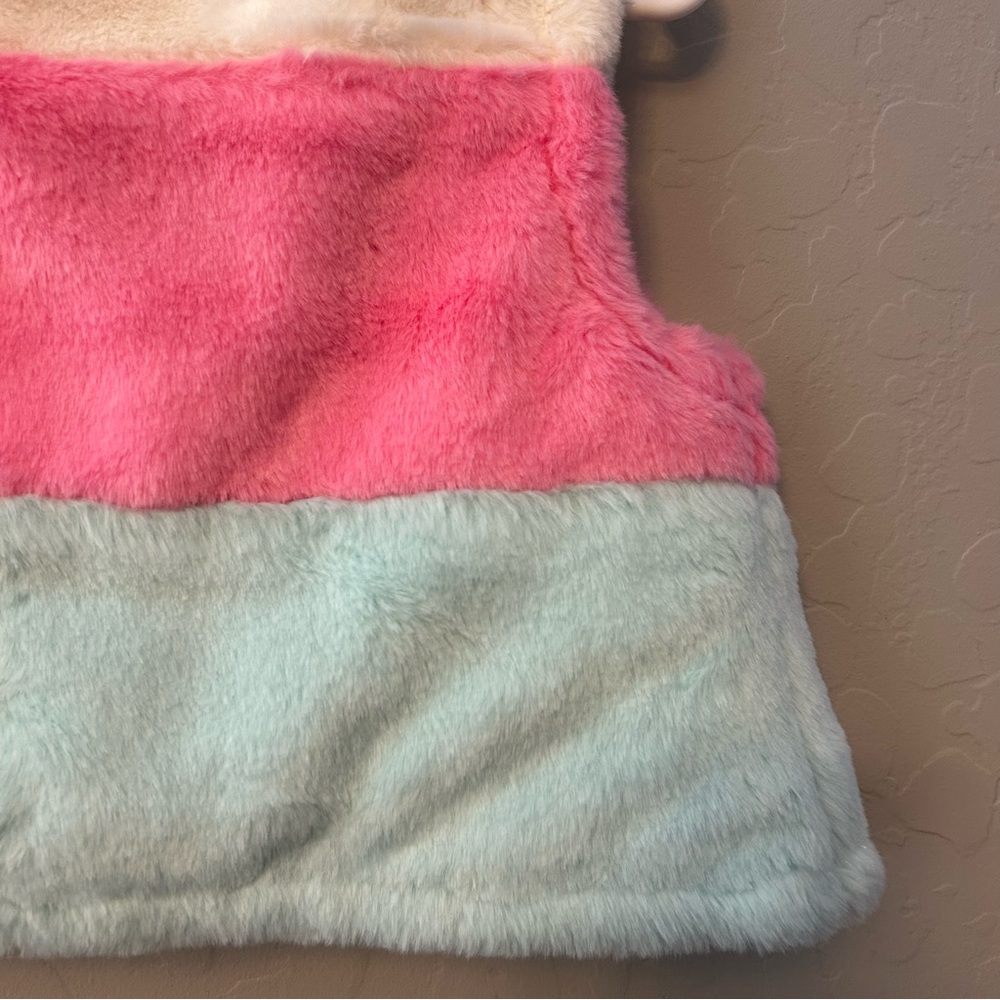 Matilda Jane gumdrop lane striped faux fur and polka dot reversible vest size 4 - Picture 12 of 14